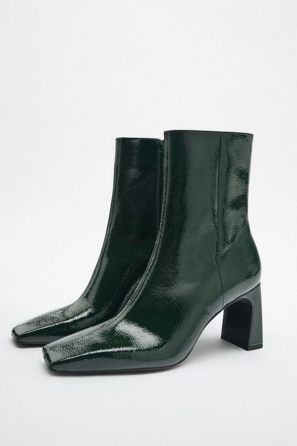 Zara Heeled Square Toe Ankle Boots