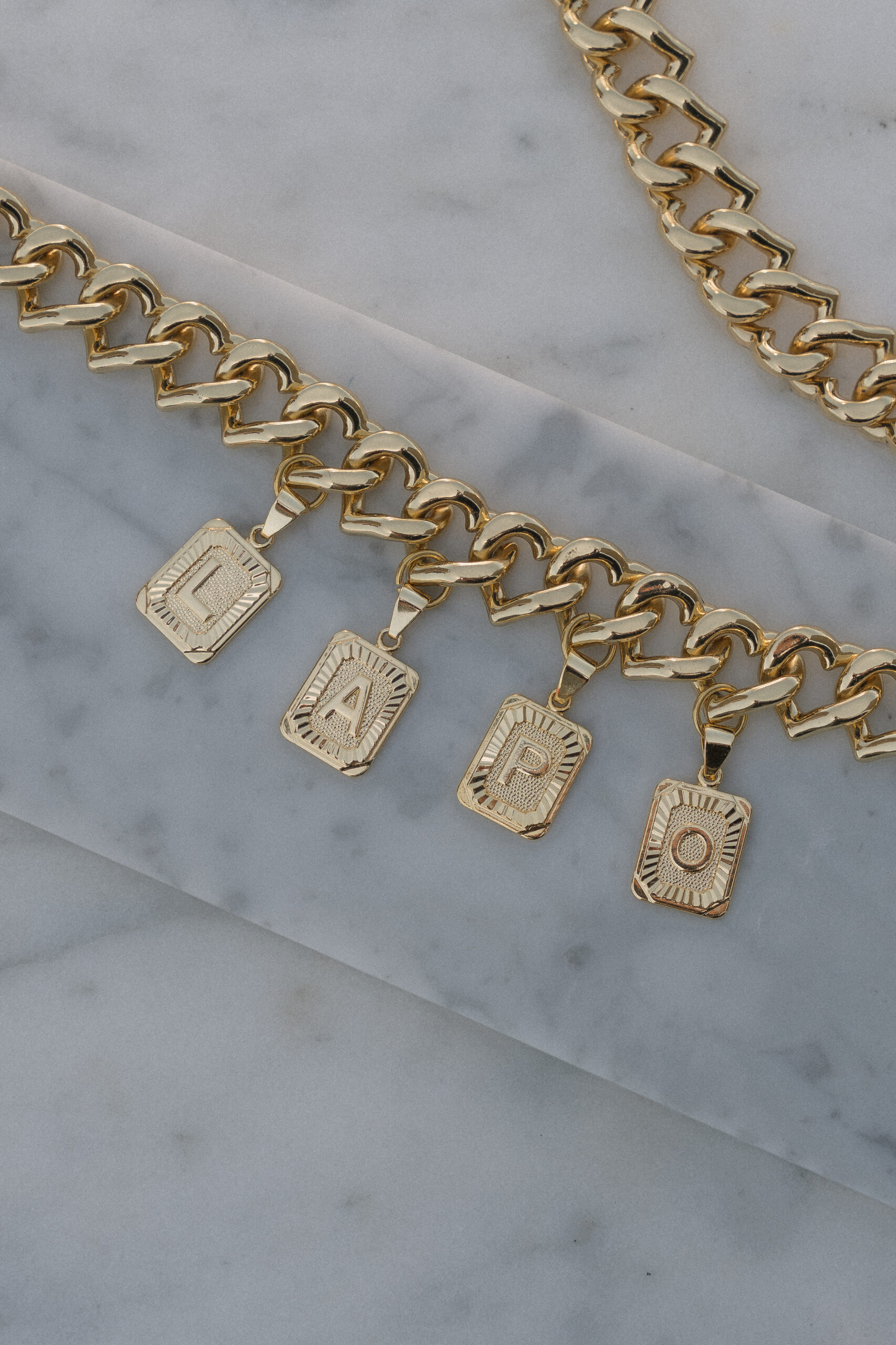 custom name gold chain belt